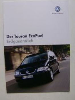 VW Touran EcoFuel Erdgasantrieb Prospekt April 2006 NEU