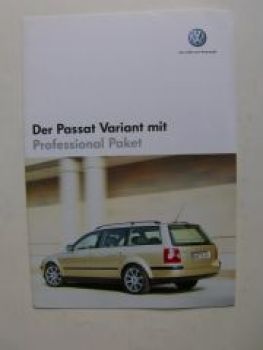 VW Passat Variant mit Professional Paket Prospekt 3B6 10/2004
