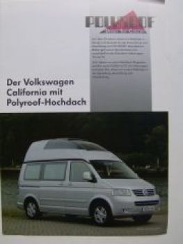 Polyroof VW California Hochdach T5 Prospekt November 2005