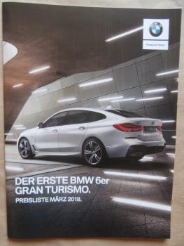 BMW 630d 640d 630i 640i +xDrive G32 Preisliste März 2018