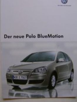 VW Polo BlueMotion Prospekt März 2006 NEU 9N3