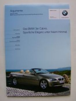 BMW Argumente 3er Cabrio E93 Oktober 2006 intern