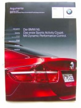 BMW Argumenter X6 E71 Dezember 2007 Rarität intern