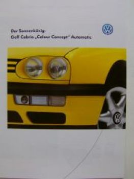 VW Golf3 Cabrio Colour Concept Automatic Prospekt 2/1997 1E7