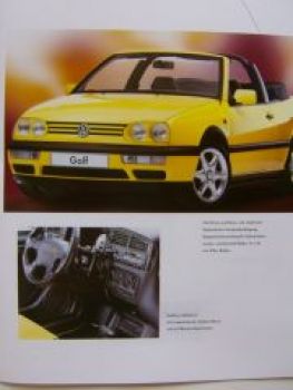 VW Golf3 Cabrio Colour Concept Automatic Prospekt 2/1997 1E7