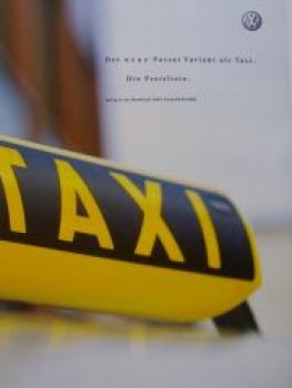 VW Preisliste neu Passat Variant TAXI 3B6 Oktober 2000