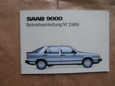 Saab 9000 Betriebsanleitung M1989