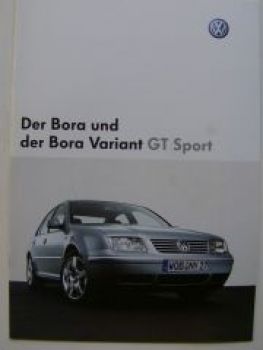VW Bora & Variant GT Sport Prospekt  Mai 2004 NEU 1J2 1J6