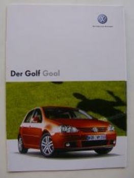 VW Golf5 Goal Sonderprospekt Mai 2006 Typ 1K1