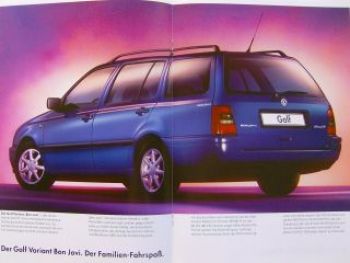 VW Golf3 + Variant Bon Jovi Prospekt 1H1 1H5 September 1996