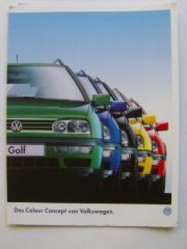 VW Colour Concept Golf3 Typ 1H5 1H1 1E7 Mappe September 1996