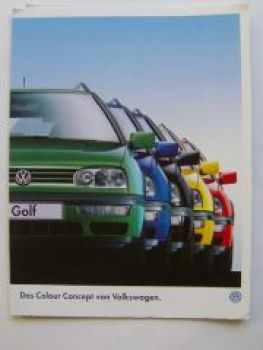 VW Colour Concept Golf3 Typ 1H5 1H1 1E7 Mappe Mai 1996