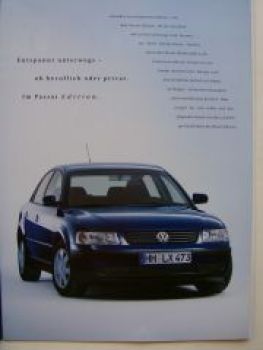 VW Passat + Variant Edition Prospekt April 2000 3B2 3B5