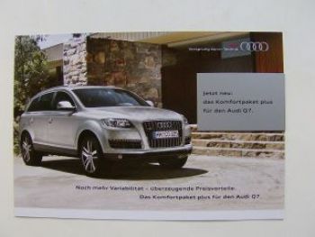 Audi Q7 Komfortpaket plus Prospekt Mai 2009 NEU