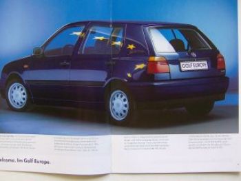 VW Golf3 & Variant Europe Prospekt September 1996 1H1 1H5 NEU