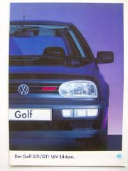 VW Golf3 GTI/GTI 16V Edition Prospekt November 1994 1H1