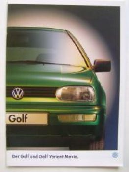 VW Golf3 & Variant Movie Prospekt Typ 1H1 1H5 September 1995
