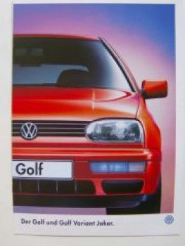 VW Golf3 & Variant Joker Sondermodell Prospekt 1H1 1H5 5/1997