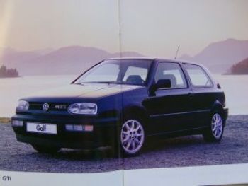 VW Golf3 1H1 GTI og GTI 16V 1997 Dänemark Prospekt NEU
