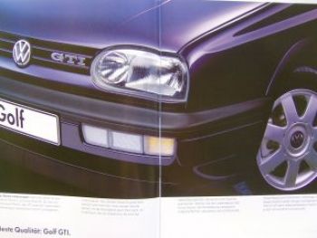VW Golf3 GTI Prospekt Typ 1H1 September 1996 NEU