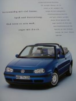 VW Golf4 Cabriolet Generation Prospekt Typ 1E7 September 1999