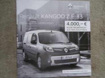 Renault Kangoo Z.E.33 2-sitzer 5-sitzer Doppelkabine 3/2019