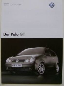 VW Preisliste Polo GT Dezember 2003 Typ 9N1