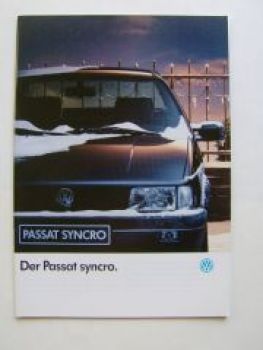 VW Passat syncro +Variant Prospekt August 1991 Typ 35i