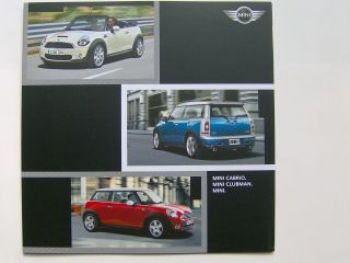 BMW Mini. Cabrio. Clubman. Prospekt September 2009 NEU