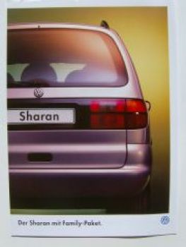 VW Sharan mit Family-Paket Prospekt Typ 7M8 Dezember 1996