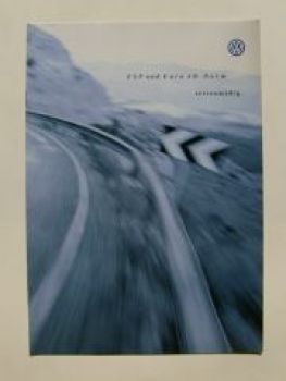 VW ESP und Euro4D-Norm Prospekt Oktober 1999 NEU