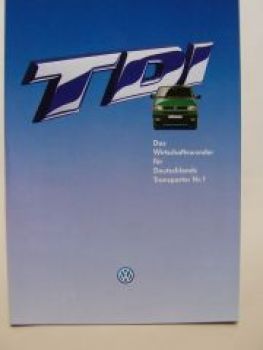 VW TDI Transporter T4 Kasten Kombi Pritsche Fahrgestell Prospekt