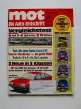 mot 6/1982 Auto der Vernunft BMW 520i E28 VW Golf1 Diesel