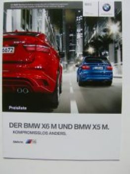 BMW Preisliste X6 M E71 X5 M E70 Okober 2009 NEU