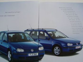 VW Golf4 und Variant Edition Prospekt März 2001 1J1 1J5