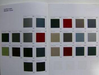 VW Lacke, Sitzbezüge & Dekore Modelljahr 2008 Prospekt intern