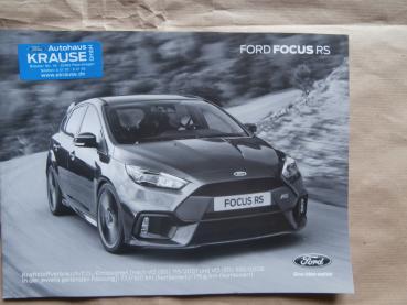 Ford Focus RS Preisliste 10.Januar 2017