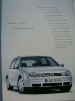 VW Golf4 V6 4Motion Prospekt Juli 1999 1J1
