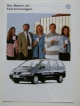 VW Sharan als Fahrschulwagen 7M8 Prospekt März 1996 NEU