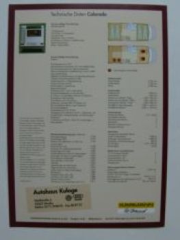 Karmann Mobil VW Colorado T4 Prospekt September 1996 NEU