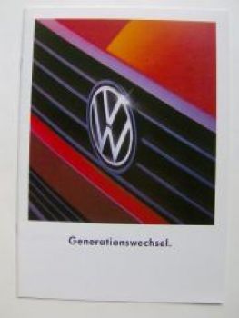 VW Generationswechsel. Prospekt Neue T4 September 1990