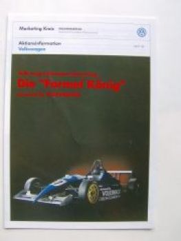 VW Marketing Kreis intern Formelsport Rennsport Prospekt 4/1997