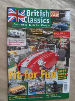 British Classics 2/2014 Austin 3Litre,Reliant Scimitar, Norton ESII, Caterham Produktion,MGA