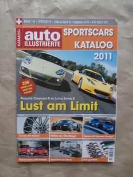 auto illustrierte 3/2011 Sportscars Katalog 2011 Cayman R vs. Lotus Evora S,Aventador,Giulietta QV,Artega GT,