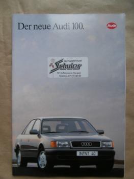 Audi 100 (C4) 2.0E 2.3E 2.4D 2.5TDI Limousine Prospekte Juli 1991