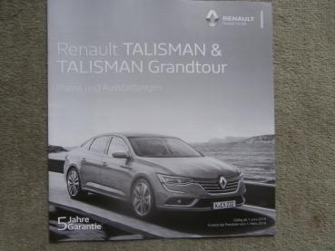 Renault Talisman & Grandtour 160 225 Blue dCi120 150 160 200 +Initiale Paris +Business Edition Juni 2019