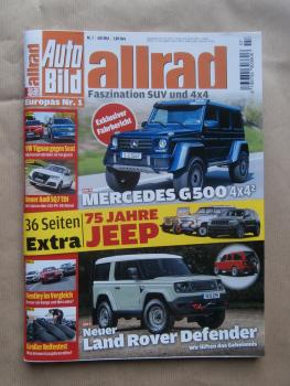 Auto Bild allrad 7/2016 Mercedes G500 4x4 "2,Audi SQ7 TDI, Tiguan 2.0TDI vs. Ateca, Bentayga W12