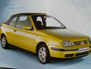 VW Golf3 Cabriolet UK England Prospekt 1E7 October 1998