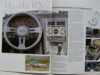 Mazda RX-7 Prospekt +Preisliste Januar 1985 Rarität