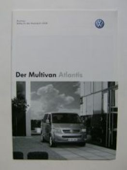 VW Preisliste T4 Multivan Atlantis 7HM 7HF Mai 2007